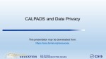CALPAD Data Privacy Training
