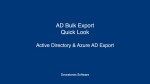 AD Bulk Export Quick Look