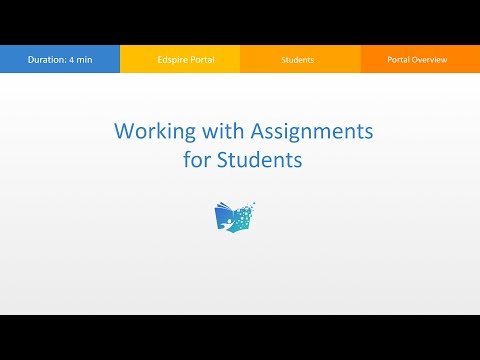How to Work with Assignments in Edspire Portal for Students