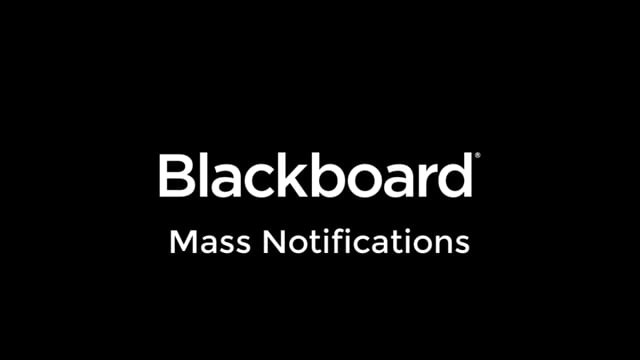 Blackboard Mass Notifications