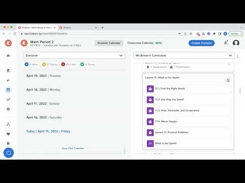 Using the Planner to Find Student Facing Activities