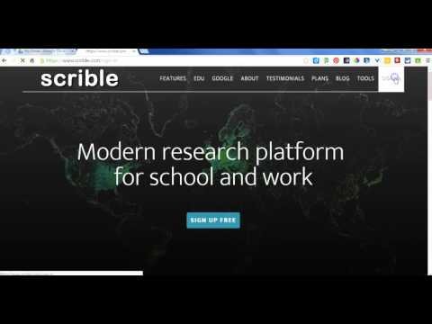 Scrible: free tool for organizing online research