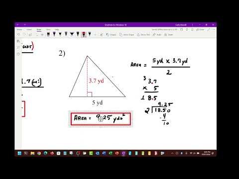 Area of Triangles 7th Grade Math Kuta Works Full Solutions Video