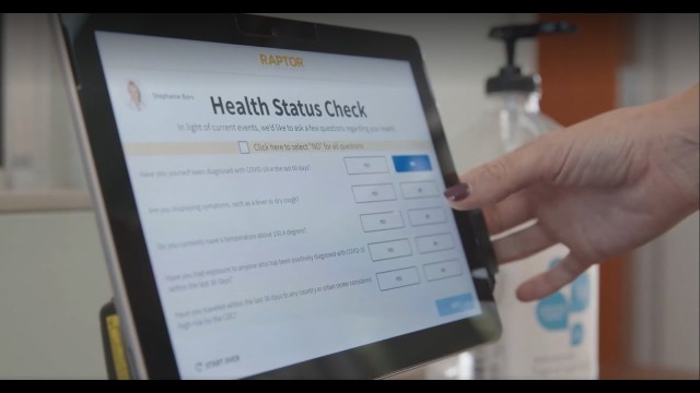 Raptor Visitor Management COVID-19 Features