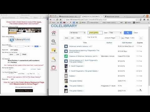 Library World: Cole Library Catalog Tutorial