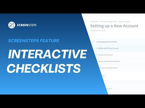 ScreenSteps Feature: Interactive Checklists