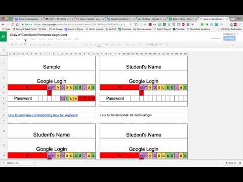 How to Create Student Login Cards with Illuminate and Google Sheets