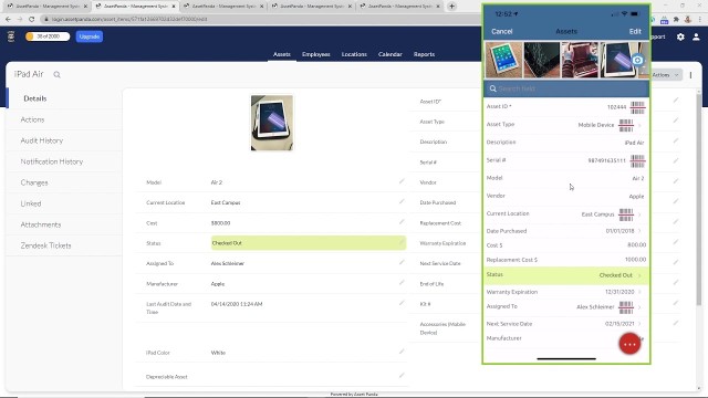 Asset Panda Web and Mobile Demo