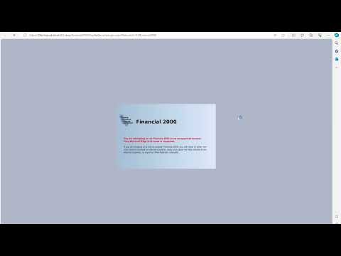 Financial 2000 in Internet Explorer Mode