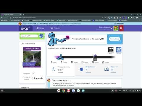 MyON Student Demo  - From Teacher Dashboard