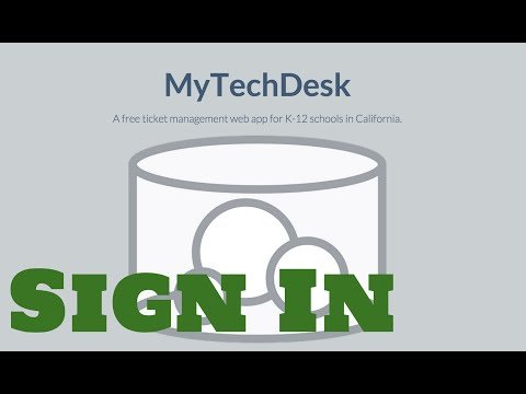 MyTechDesk - Sign in
