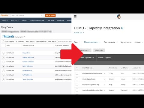 Demo: eTapestry MailChimp Integration